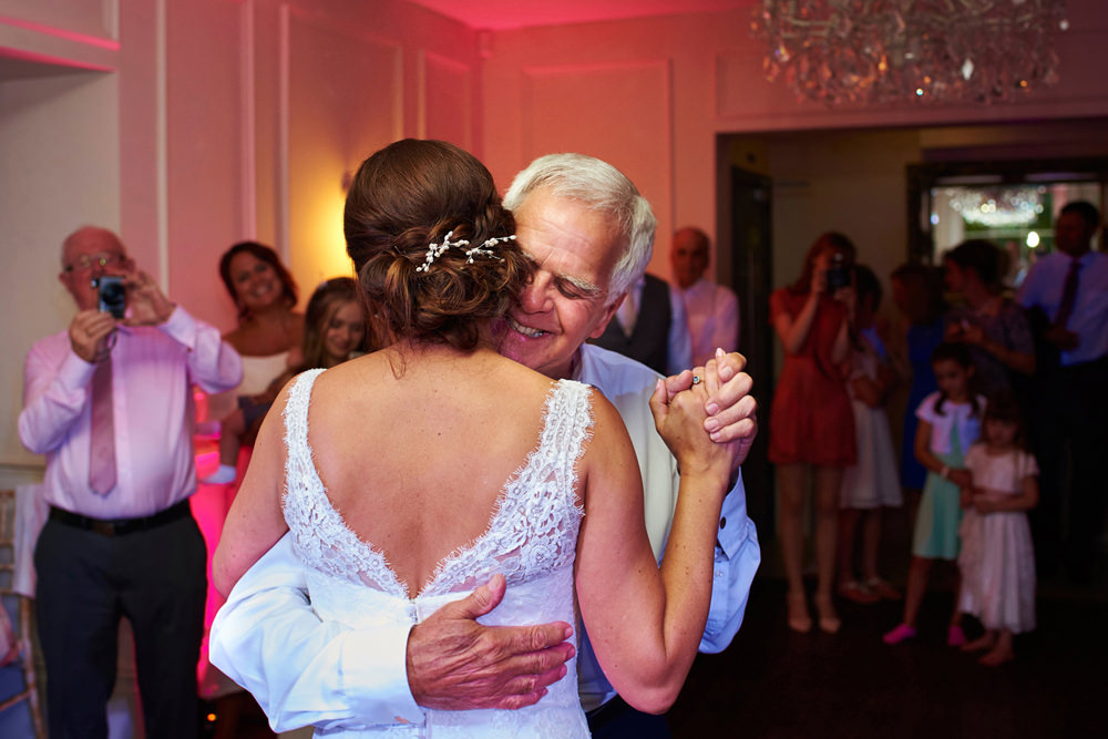 father dancing with bride
