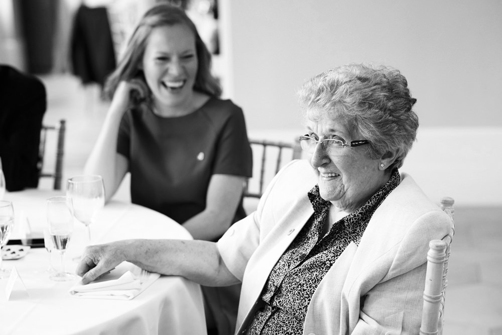 grandma laughing during speech